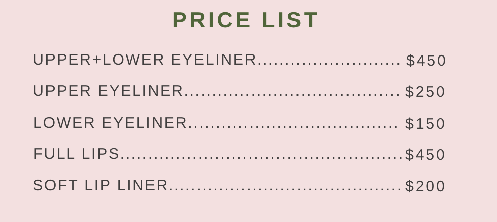 Makeup prices
